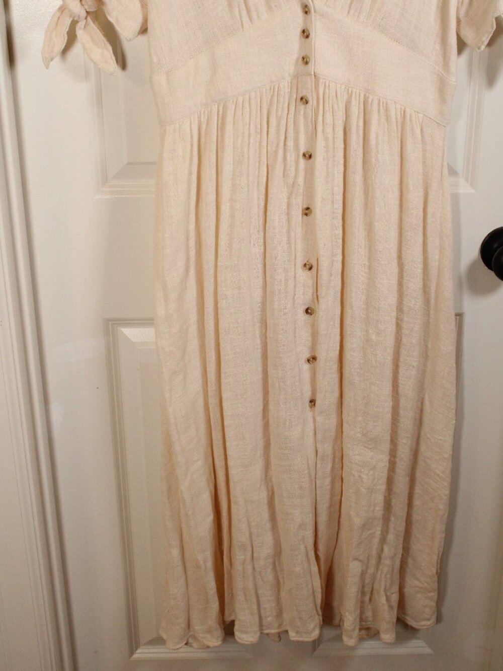 Free People Love of my life midi dress cream dress size large - Picture 3 of 6